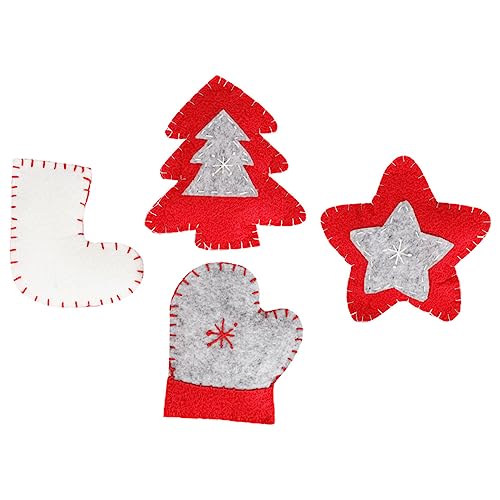 BESPORTBLE 4Pcs Christmas Cat Adorable Molar for Cats Interactive Teeth Grinding Durable Chew for Indoor Cats Holiday Present