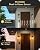 EDISHINE 2 Pack Outdoor Wall Light, Dusk to Dawn Exterior Light Fixture, Modern Porch Light Wall Mount Sconce, Clear Water Ripple Glass, Black Metal Outside Wall Lantern for Front Door Garage Patio