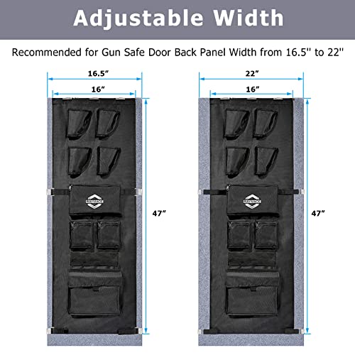 RAYMACE Gun Safe Door Panel Organizer 165W47H