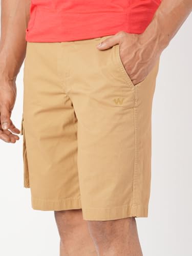 Image of Wildcraft Solid 3-Pocket Cargo Shorts, Comfortable, Regular Fit
