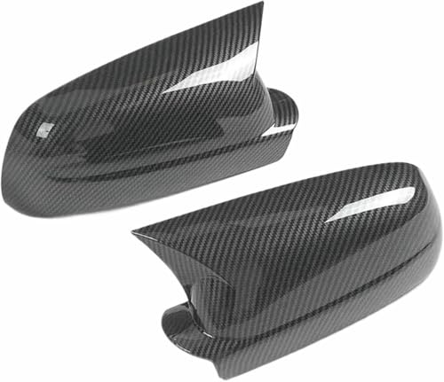 DHUSMQ Compatible with VW Golf 4 MK4 1998-2002 Passat B5 Jetta Car Rearview Side Mirror Cover Sticker Wing Cap Exterior Door Case Trim Carbon Auto(Gloss Black)