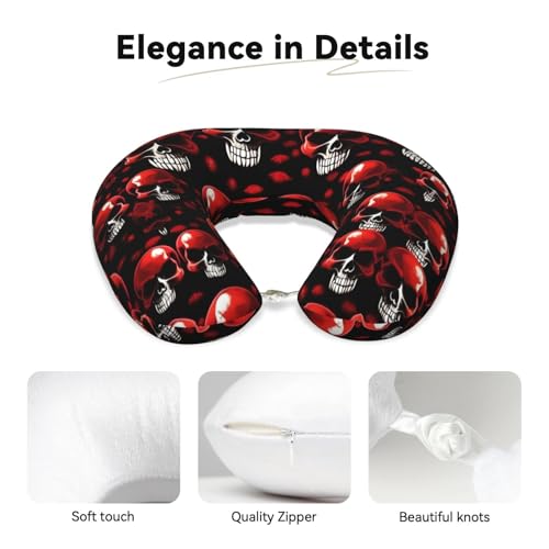 Almohada de viaje de espuma viscoelástica negro tamaño único miniatura 4