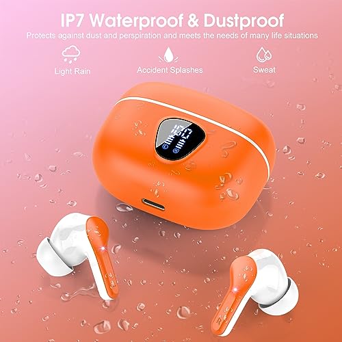 Auriculares-Inalambricos-Bluetooth-Auriculares-Bluetooth-53-con-Sonido-Envolvente-Controlador-de-142-mm-40-Horas-Cascos-Inalambricos-con-Reduccion-de-Ruido-Pantalla-LED-IP7-Impermeable-Naranja