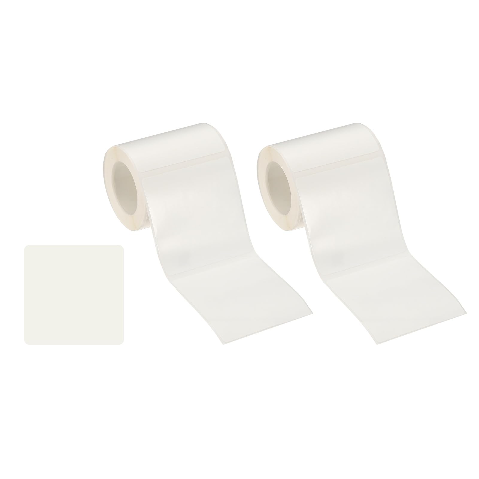 PATIKIL 260 Pcs Thermal Labels, 2x2 Square Thermal Printer Labels Stickers Self Adhesive Tags Paper 2 Rolls Small Waterproof for Printer Small Business Name Tag Barcode, White