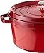 Staub Cast Iron 9-qt Round Cocotte - Cherry, Made in France