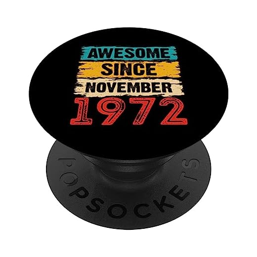 Regalos de 51 años impresionantes desde noviembre de 1972 51 cumpleaños PopSockets PopGrip Intercambiable