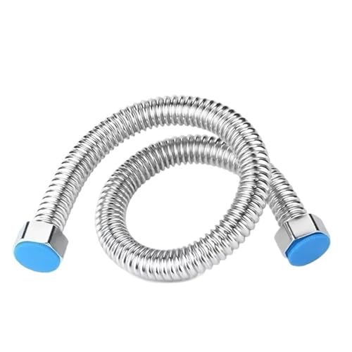 Manguera de ducha corrugada flexible antitorsión en acero inoxidable 2