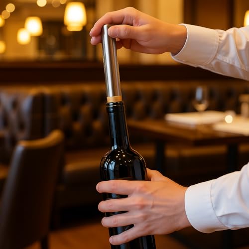 Sacacorchos Aire Presión Profesional Acero Inoxidable Abrebotellas Premium Regalo Hombre Original Accesorio Vino Tinto Fácil Uso Sin Esfuerzo Elegante Abridor Botellas Regalos Creativos - imagen 9