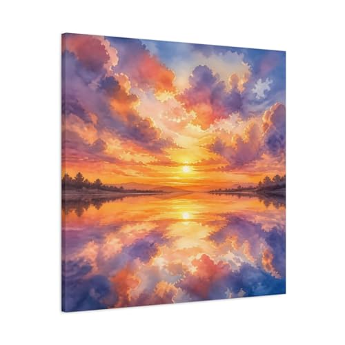 Toile nature coucher de soleil pour une déco de salon chic