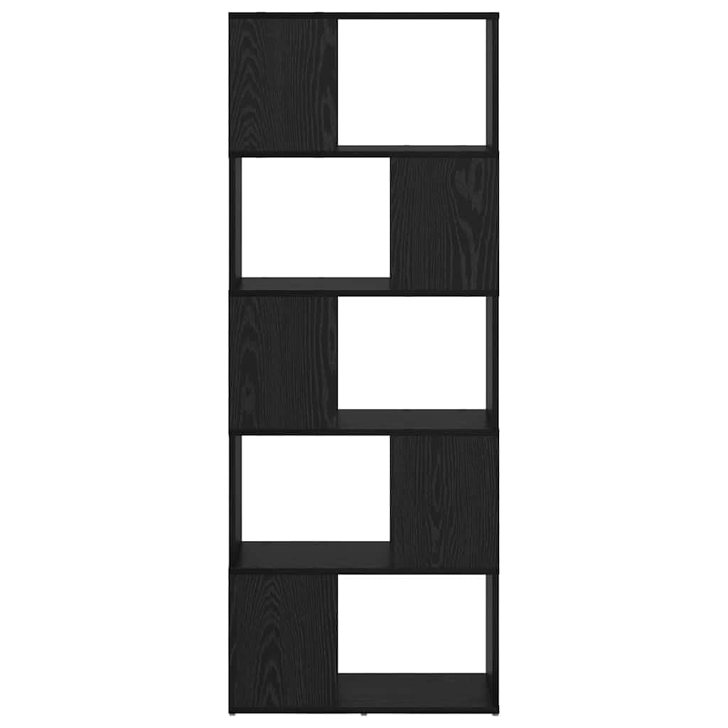Zestaw 4 mebli telewizyjnych, czarny, 60 x 24 x 156 cm, materiał na bazie drewna, do montażu na ścianie, nowoczesny design, do salonu i sypialni, 4 półki