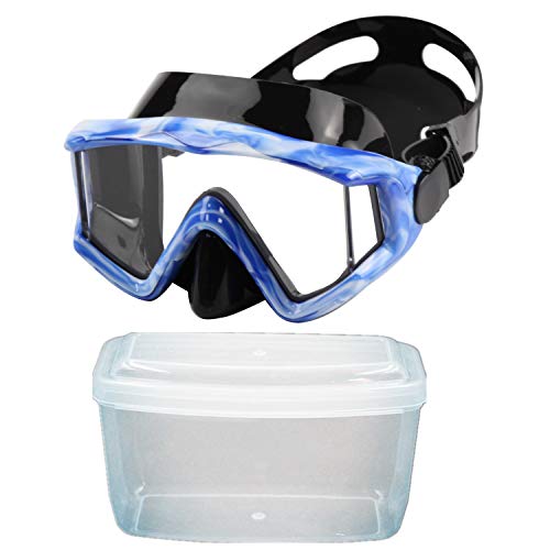 DIPUKI Snorkel mask for Adult Diving mask Swim Goggles Anti-Fog Snorkeling mask for Swimming Snorkeling Scuba Diving for Youth Men Women (BW)