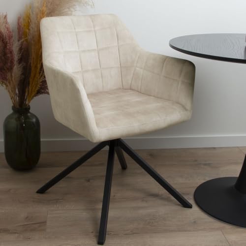 Milton & Oldbrook Chaise de Salle à Manger Pivotante Malmo Luxe Blanc