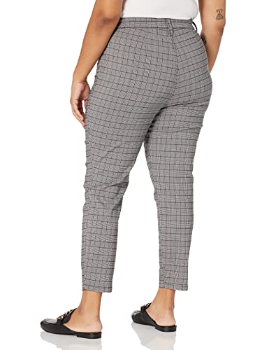 Tommy Hilfiger Womens Glen Plaid Straight Leg Skinny Dress Pants, Grey, Plus Size, 14W / 27L - image 2
