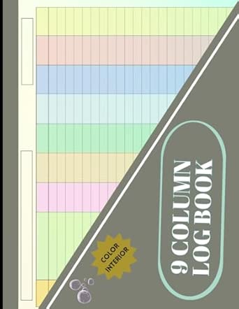 Amazon.com: 9 Column Log Book: Multipurpose, Customizable Colorful ...