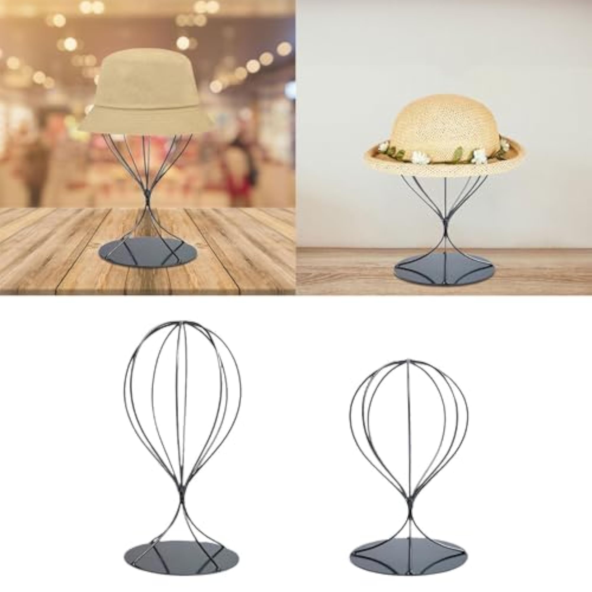 Hat Display Rack with Stable Base, Home Decoration