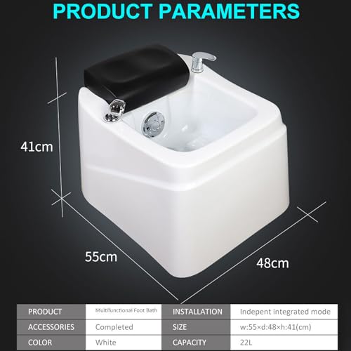 Spa de pies acrílico con masaje y luces LED miniatura 4