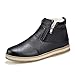 YUZZZKUNHCZ Botte Homme Hiver Hommes Hiver Chaud Bottes Casual Chaussures Hommes Mode Fashion Peluche Bottes De Neige Bottines Chaussures en Cuir de Fourrure (Color : Black, Size : EU Size 46)