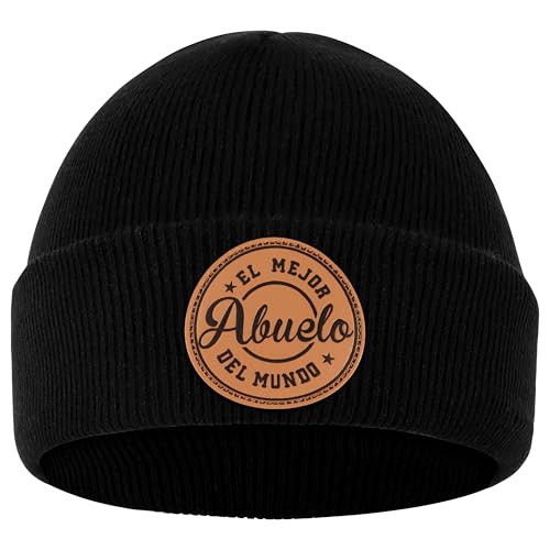 Rebundex Presente de gorro de ponto para pai / avô gorro inverno homem presentes para pai Natal aniversário presente avô presente dia do pai original presentes, Avô preto, Tamanho único