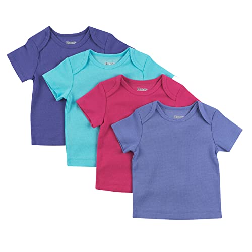 Image of Hanes Baby T-Shirt, Flexy Soft Stretch Shirt, Expandable Shoulder, 4-Pack