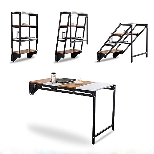 Table à abattants murale en bois pour coin repas et bureau suspendu - 5
