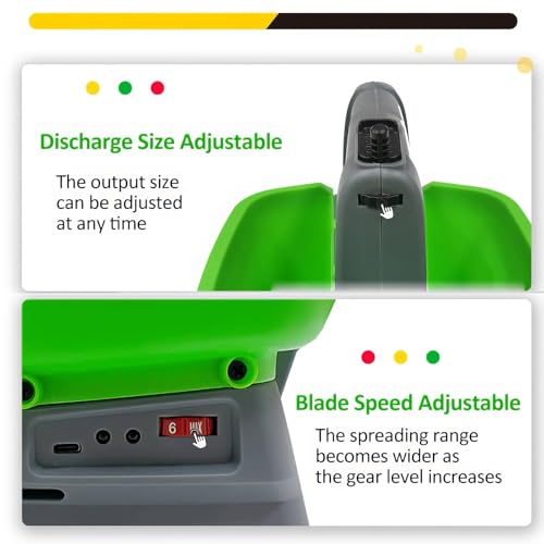Épandeur d'engrais rechargeable à débit variable et largeur de dispersion réglable 3 L