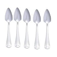 Amazon.co.jp: 5本 ステンレス ギザギザ グレープフルーツ スプーン