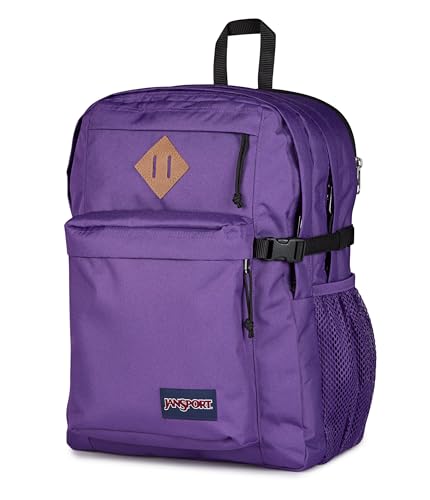 Image of JanSport Main Campus Backpack - Travel or Work backpack w 15-Inch Laptop Sleeve and Dual Water Bottle Pockets, Grape Jelly