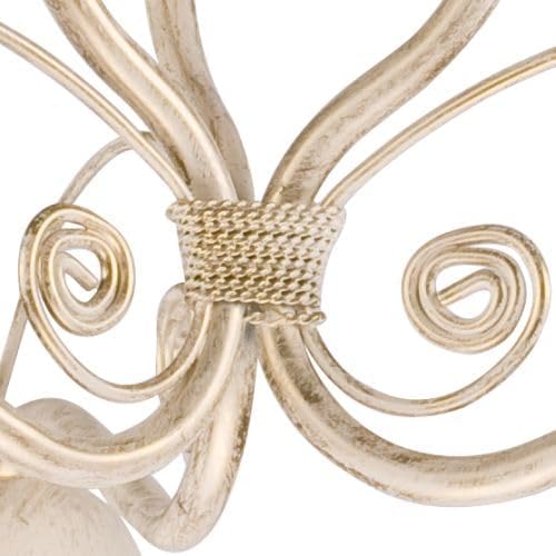 Licht-Erlebnisse Licht-Erlebnisse Hanglamp Shabby wit metaal glas 3 lampen Jugendstil E27 NARELLA eetkamer woonkamer hanglamp photo 3