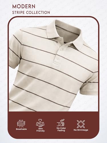 Image of fanideaz Branded Mens Half Sleeve Cotton Striped Polo T-Shirt for Mens || Polo Tshirt for Men || Branded Tshirt for Men