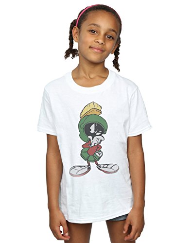 LOONEY TUNES Girls Marvin The Martian Pose T-Shirt 7-8 Years White
