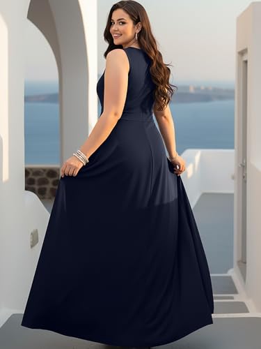 Image of KOH KOH Womens Sleeveless Flattering Dressy Long Pant Cape Elegant Jumpsuit