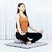 Leewadee Meditation Cushion Set – 1 Round Zafu Meditation Pillow and 1 Square Roll-Up Zabuton Meditation Mat, Pillows Bundle Filled with Eco-Friendly Kapok, Blue White
