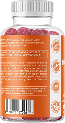 Magnesium Gummies & Vitamin D3 Gummies Combo - 60 Vegan Gummies Each #TOP5