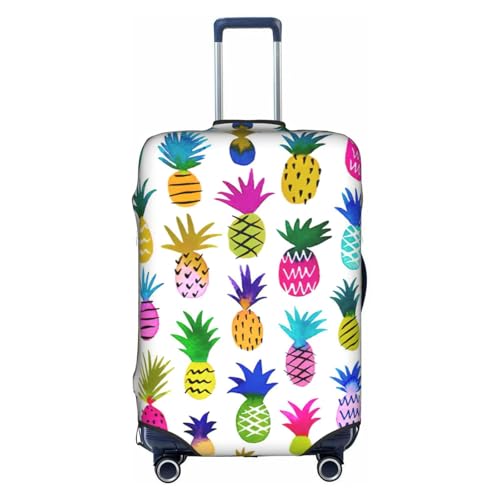 Housse de bagage ananas élastique protection valise L zippée blanche
