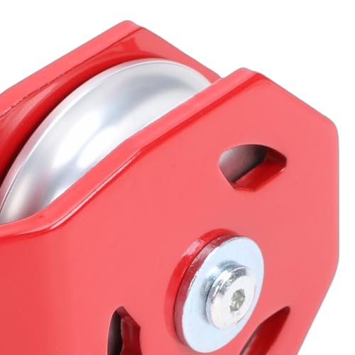 Heavy Du Winch Seilrolle – roter Stahl und Aluminiumlegierung, 15 mm maximaler Seildurchmesser für LKW, Traktor, ATV, UTV, Seilwinde Zubehör