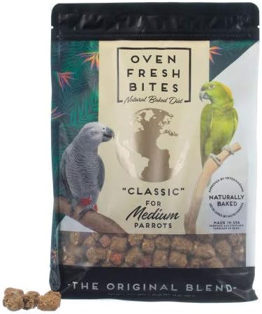 Caitec Corp Oven Fresh Bites- Natural Baked Nutritional Avian Diet- for Medium Birds, 28 oz (2 pk)