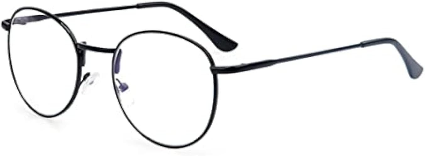 Unisex Korean Style Metal Frame Eyeglasses Round Retro Clear Lens Eyewear