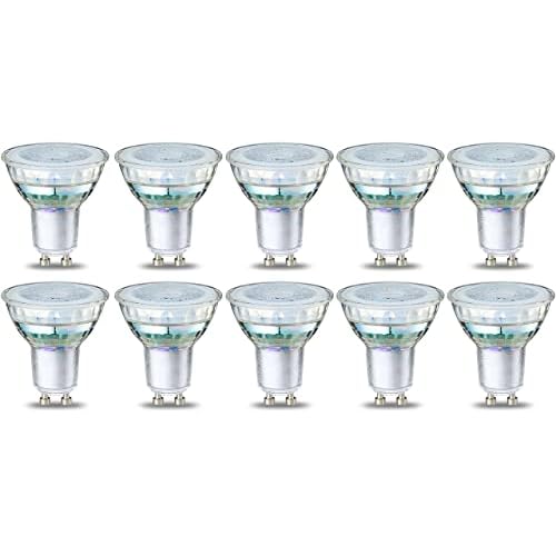 AmazonBasics – LED-Strahler-Leuchtmittel GU10, 4 W (entspricht 50 W), klarer Glühfaden, 10 Stück
