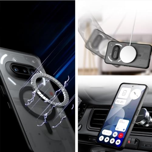 Image of For Nothing Phone 3A Case, Translucent Design, Shockproof, Scratch Resistant Back, Magnetic Compatible, MagSafe Matte, US Military MIL Certified, Hybrid, TPU Bumper, PC Micro Dot, No Yellowing and