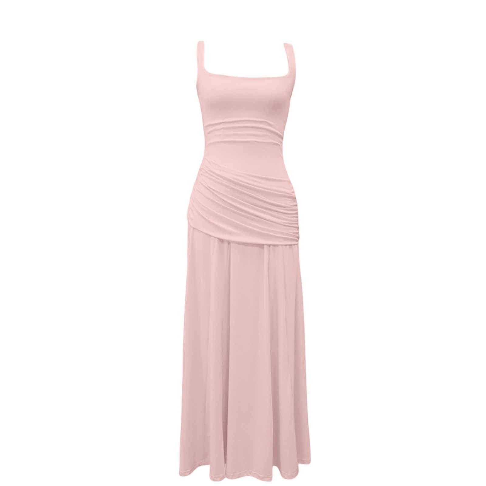 Elegante Abito Formale a Trapezio Senza Maniche, Aderente in Vita, Perfetto per Feste serali.