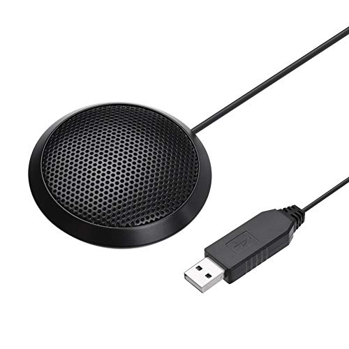 USB会議用マイク無指向性マイクコンピュータとビデオConderenceライブストリーミングオンラインインタビューおしゃべりのためLaotopマイクを再生