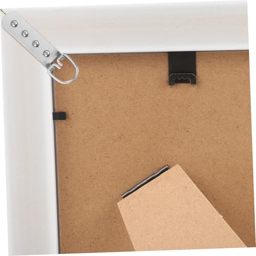 Image of SHINEOFI 8pcs Metal Photo Frame Eyelet Screws D-Rings for Artwork and Frames Easy Hanging