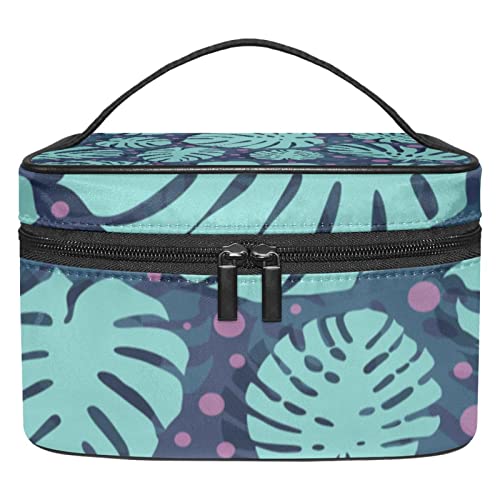 Pochette de cosmétiques feuilles tropicales, l'organisateur de sac de beauté raffiné