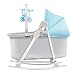 Kinderkraft Columpio Bebé 5 en 1 UNIMO, Balancín, Silla, Cuna, Capota, Azul