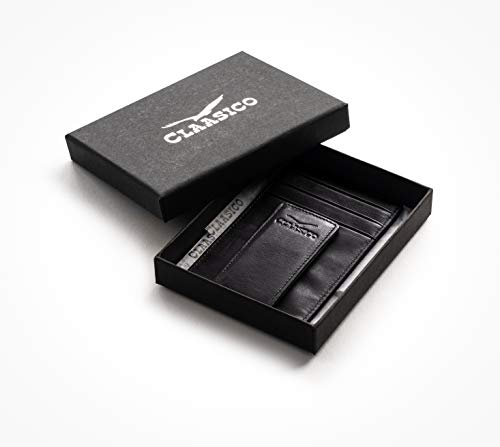 Money Clip Leather Wallet For Men Slim Front Pocket Rfid Blocking With Super Strong Magnetic #TOP6