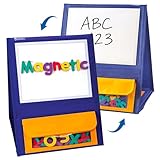 Learning Resources Double‑Sided Magnetic Tabletop Pocket Chart – Magnetic Classroom Tool, Alphabet Learning Display, Stand‑in‑Place Desktop Pocket Chart