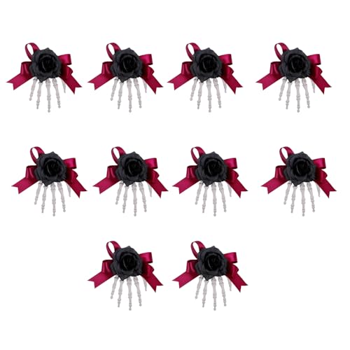 Épingles à cheveux squelette Halloween lot de 10 pour fixer les mèches rebelles en soirée