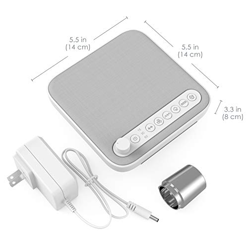 Pure Enrichment® Wave™ Premium Sleep Therapy Sound Machine With Usb Charger - Seamless Looping With 6 Soothing All-Natural Sounds, & Auto-Off Timer - Easily Portable For Travel (White) Patented Design #TOP7