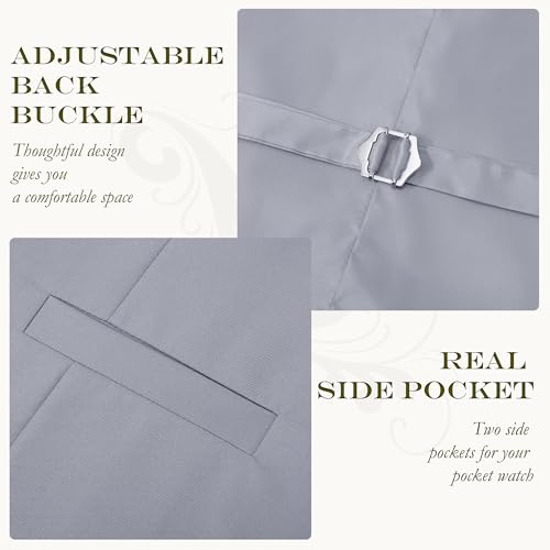 Men's Notch Collar Suits Slim Fit Wedding Business Party Dinner Prom Tuxedo 4 Pieces Two Button Blazer Vest Pants Tie Set4