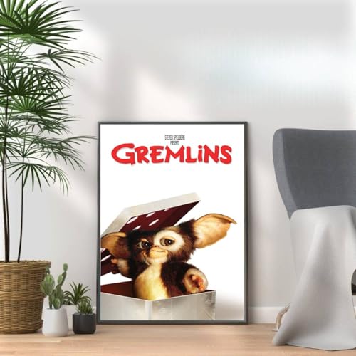 Image of Gremlins, 80s Movie Print Vintage Nostalgic Film Poster, A4 and A3 Size Frame Options,Great Home, Pub, Café, Bar Decoration Wall Art Print, House gift for movie lovers (A4 Print Only)
